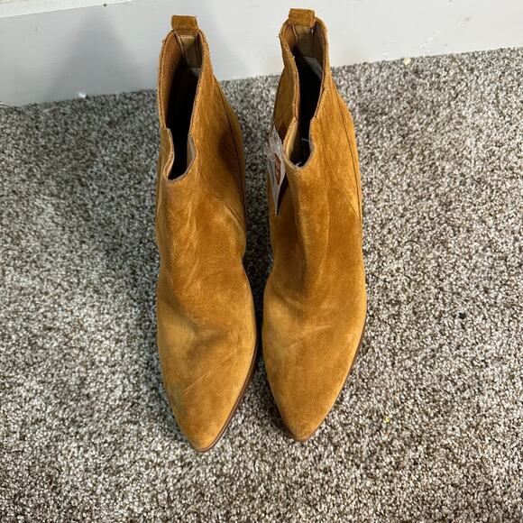 MARC FISHER Women's Alva Pointy Toe Bootie Size 10M In Brown Suede - Picture 8 of 8